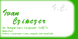 ivan czipczer business card